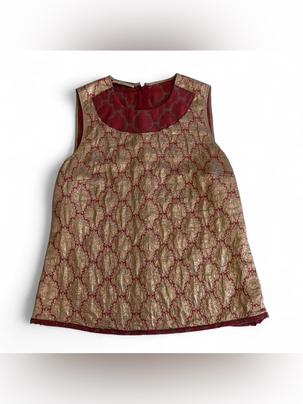 Prada SS 2002 - Gold Lamé Brocade Blouse - IT 44